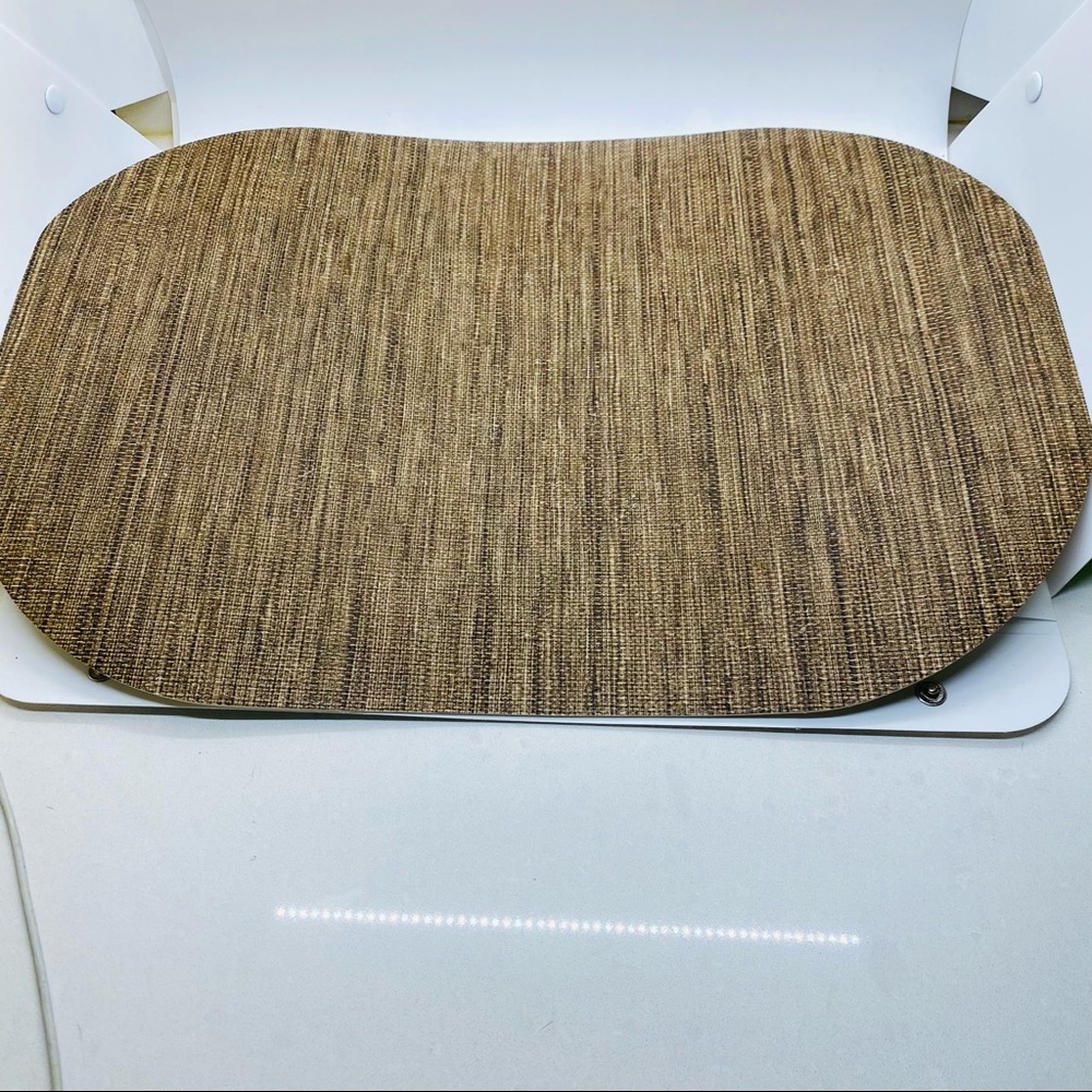 NWT Dasco Cabo Oval Laminated Placemat in Chocolate